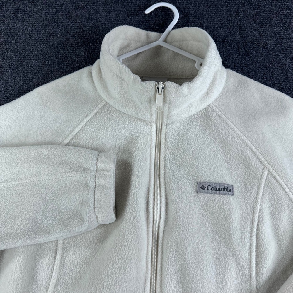 Columbia Fleece Jacket Womens XL Extra Large Cream Full Zip Benton Springs - Picture 4 of 16